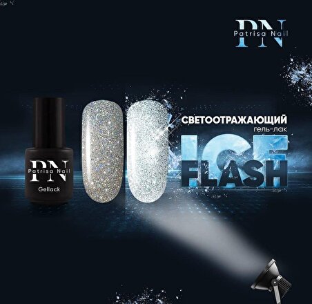  Işığı yansıtan Kalıcı oje Ice Flash  8 ml 