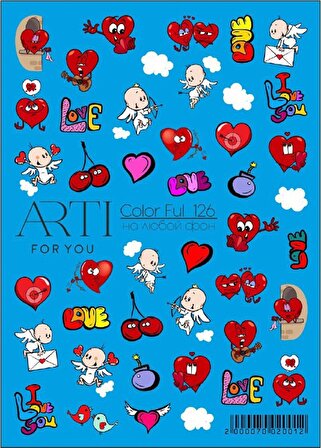 Stiker Arti Color Ful 126 Aşk Love