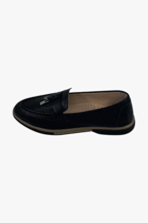 Sosela 78-01-70002 Kadın Siyah Loafer