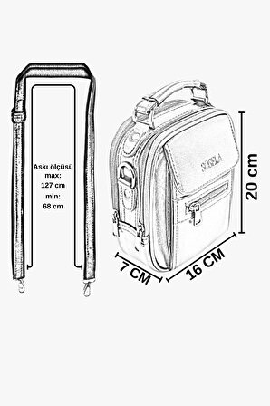 Sosela 45-3019 Kahverengi Orta Boy Erkek El Çantası