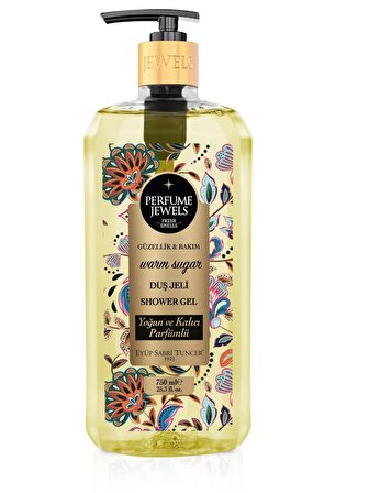 Eyüp Sabri Tuncer Parfume Jewels Warm Sugar Çiçek Aromalı Nemlendirici Tüm Ciltler İçin Kalıcı Kokulu Duş Jeli 750 ml