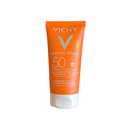 Vichy Capital Soleil Spf 50 Renkli Doğal Bronz Yüz Güneş Kremi 50 ml