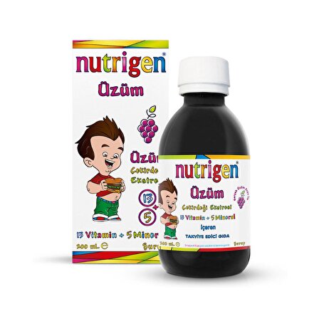 Nutrigen Üzüm Çekirdeği Ekstresi Vitamin-Mineral Şurup 200 ml