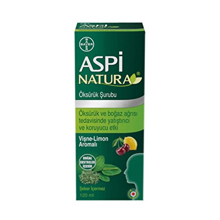 Aspi Natura Öksürük Şurubu Vişne-Limon Aromalı 120 ml