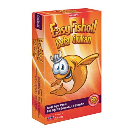 EasyFishoil Beta Glukan 30 Çiğnenebilir Jel Tablet