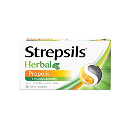 Strepsils Herbal Propolisli 16 Adet Pastil