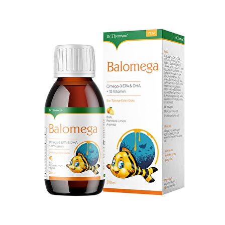 Balomega Ballı Portakal Limon Aromalı Sıvı Takviye Edici Gıda 200 ml
