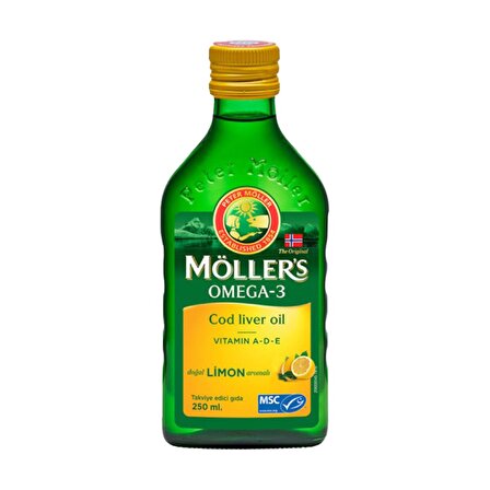 Möllers Omega-3 Cod Liver Oil Limon Aromalı 250 ml SKT 10/2023