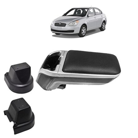 Hyundai Accent Era lüks sürgülü kolçak koldayama 2011-2015 Siyah Gri