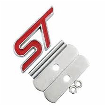 Ford ST 3D Metal Arma Amblem Logo Ön Kırmızı
