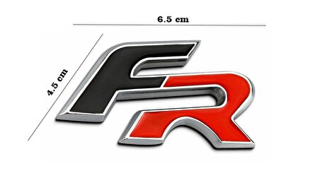 Seat Leon FR 3D Metal Arma Amblem Logo Arka Siyah - Kırmızı
