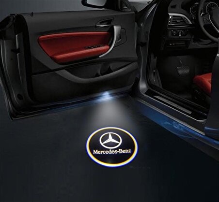 Mercedes C Serisi Araca Özel Kapı Altı Logo  W204 2007-2014