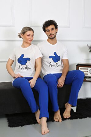 Akbeniz Erkek Pamuk Penye Sevgili Kombini Pijama Takımı Beyaz 50129 Tek Takım Fiyatıdır