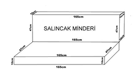 MİRZADE MEDİAN SALINCAK MİNDERİ PAMUK/POLYESTER KUMAŞ GRİ SÜNGER FERMUARLI 3 KİŞİLİK TAM SET KONFORLU ÜRÜN-210