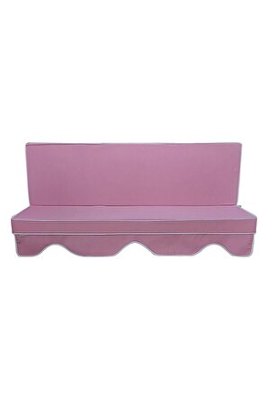 MİRZADE ELİT SALINCAK MİNDERİ SU İTİCİ KUMAŞ GRİ SÜNGER FERMUARLI SET-pembe tdrk 467