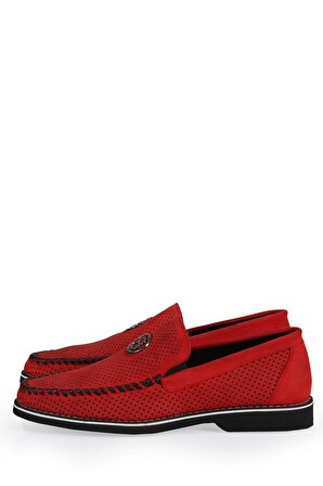  Kırmızı Nubuk Erkek Klasik Ayakkabı 023-080