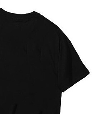 Samurai Cat Spaghetti Siyah Unisex Oversize T-shirt
