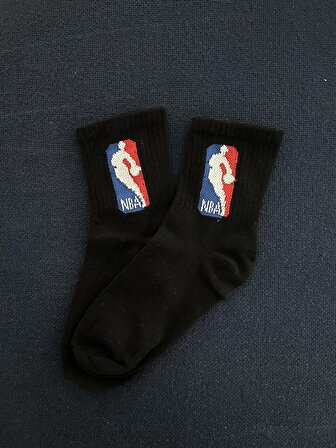 Basketball Unisex Siyah Kolej Çorap