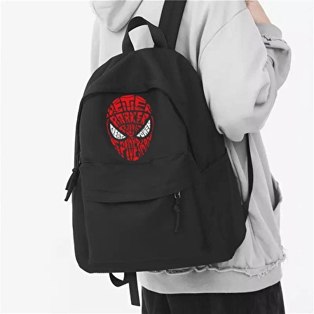 Spider-Man Head Baskılı Unisex Sırt Çantası