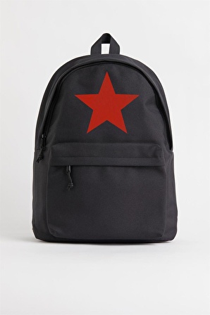 Red Star Baskılı Unisex Sırt Çantası