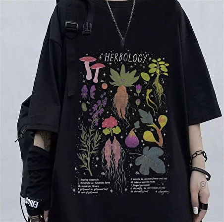 Gothic Herbology Unisex Oversize T-Shirt