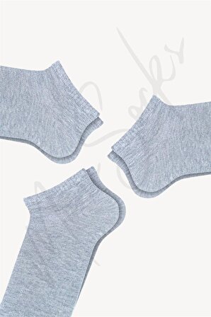  Mono Socks 3'lü Basic Düz Patik Çorap