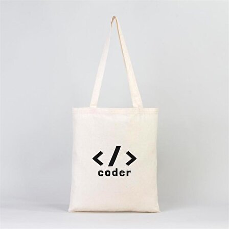 Yazılımcı Tema Baskılı Bez Çanta