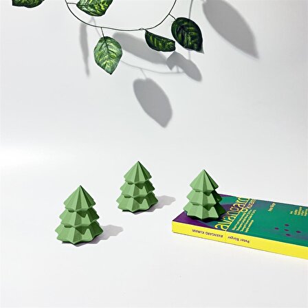 Beton Dekoratif Mini Çam Ağacı Seti