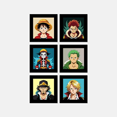 One Piece Anime Serisi Paspartu Magnet Set