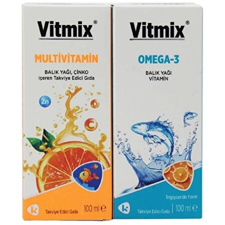 Vitmix Omega 3 Şurup 100 ml + Multivitamin Şurup 100 ml