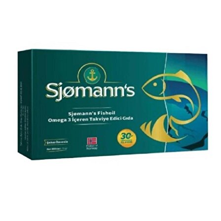 Sjomann's Fishoil Omega-3 Çiğnenebilir Jel 30 Tablet