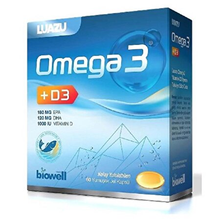Biowell Luazu Omega-3 + D3 60 Yumuşak Jel Kapsül