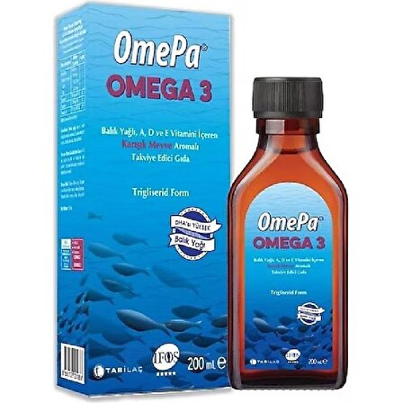 Omepa Omega 3 Balık Yağı Karışık Meyve Aromalı 200 ml