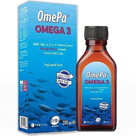Omepa Omega-3 Doğal Portakal Aromalı Şurup 200 ml