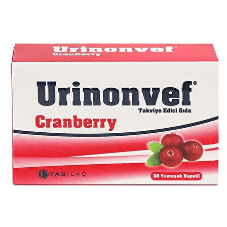 Urinonvef Cranberry 30 Yumuşak Kapsül