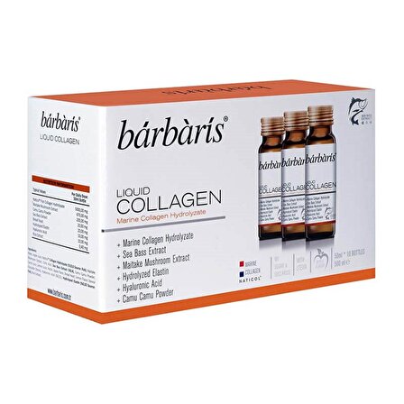 Barbaris Liquid Collagen Takviye Edici Gıda 50 ml 10'lu