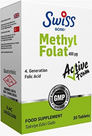 Swiss Bork Methyl Folat 30 Tablet
