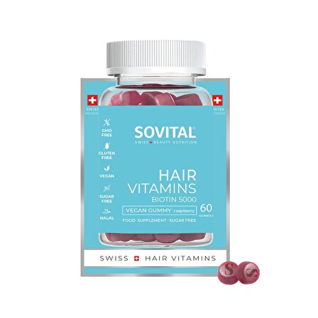 Sovital Hair Vitamins Swiss Technology 60 Vegan Gummies