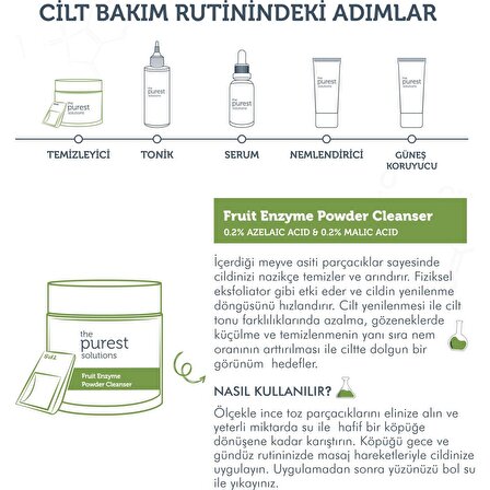 The Purest Solutions Fruit Enzyme Powder Cleanser 55 gr - Meyve Asitleri Içeren Toz Temizleyici