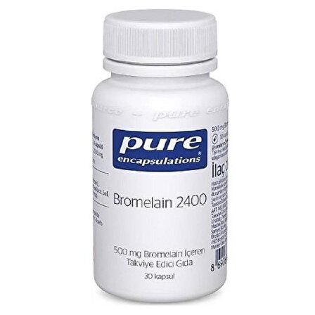 Pure Encapsulations Bromelain 2400 500 mg 30 Kapsül