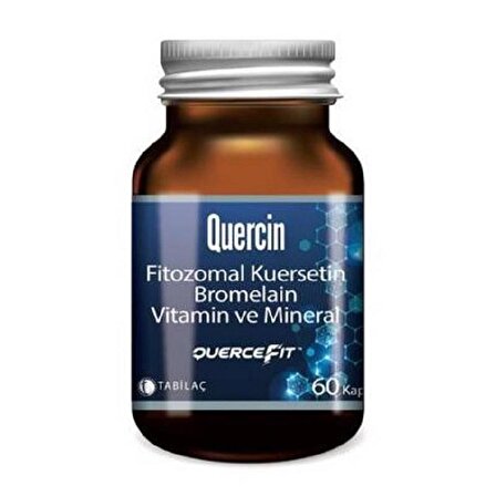 Quercin Fitozomal Kuersetin Bromelain Vitamin ve Mineral  60 Kapsül
