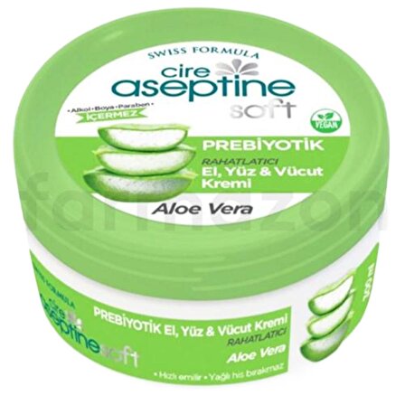 Cire Aseptine Soft Prebiyotik Aloevera El Yüz ve Vücut Kremi 300 ml