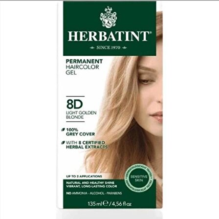 Herbatint Saç Boyası 8D Blond Clair Dore (Açık Altın Sarı) 150 ml
