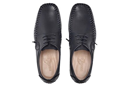 Siyah Günlük Bağcıklı Erkek Ayakkabı -12258-