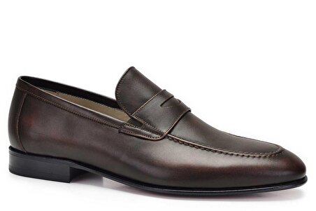 Kahverengi Klasik Loafer Kösele Erkek Ayakkabı -11659-