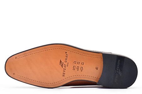 Kahverengi Klasik Loafer Kösele Erkek Ayakkabı -11659-