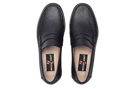 Hakiki Deri Siyah Günlük Loafer Erkek Ayakkabı -11692-