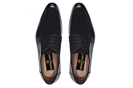Siyah Rugan Süet Bağcıklı Klasik Erkek Ayakkabı -11615-