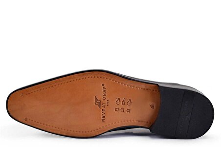 Siyah Klasik Tokalı Kösele Erkek Ayakkabı -12156-