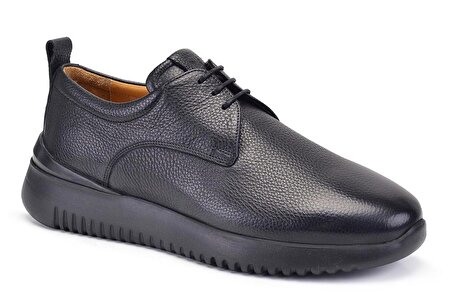 Siyah Bağcıklı Sneaker Erkek Ayakkabı -12410-